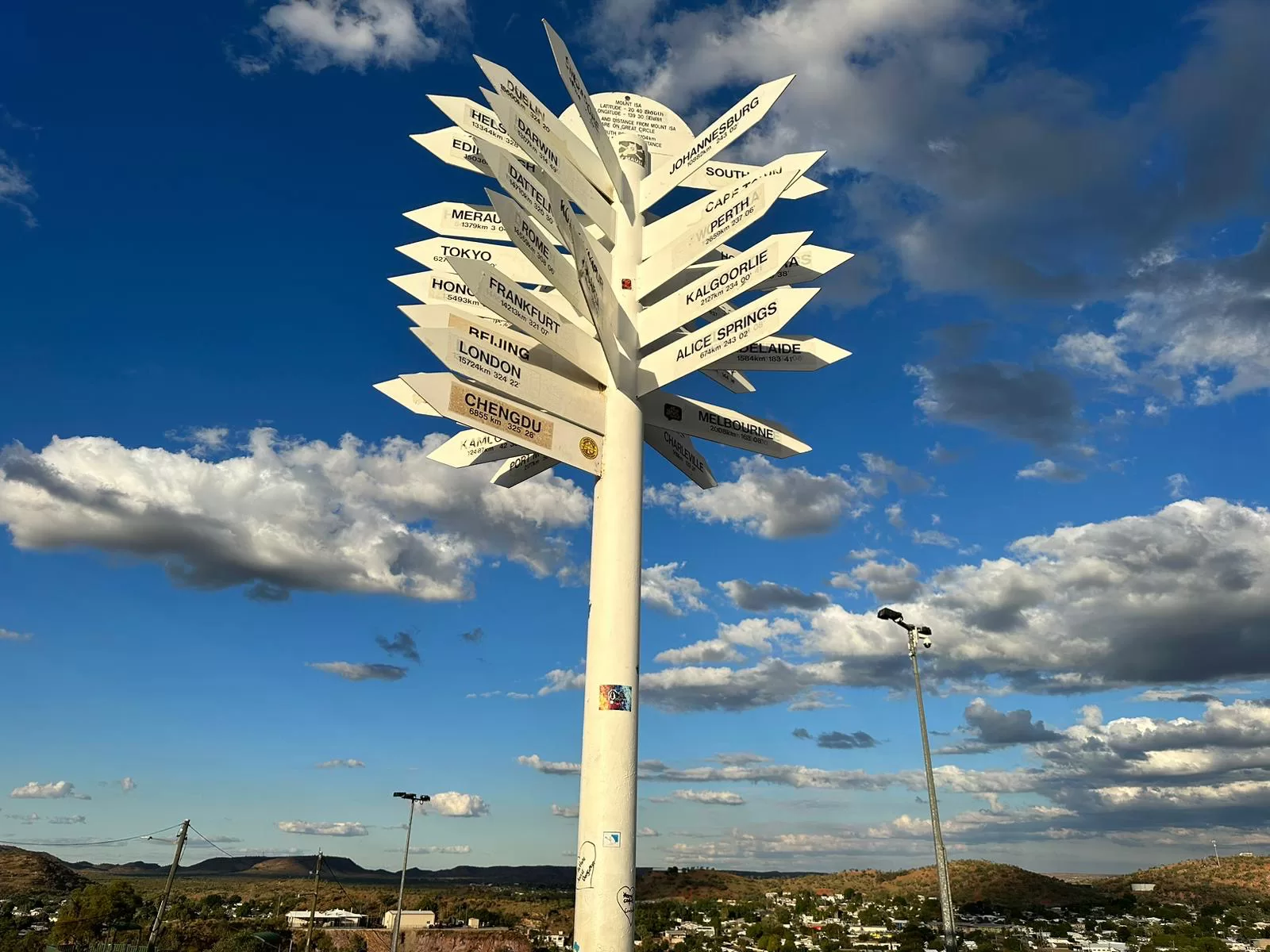 Distances and directions sign