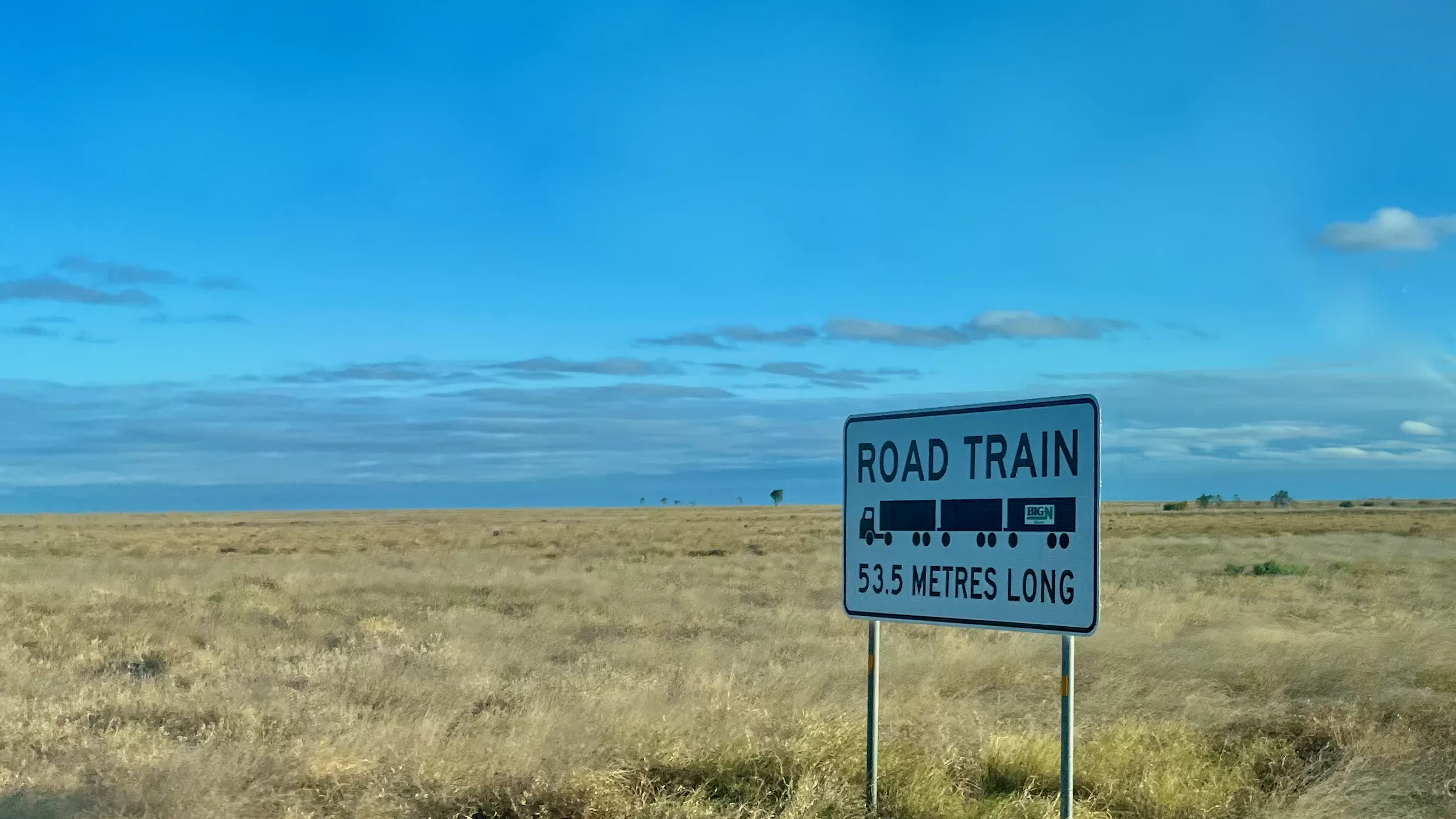 Road train sign