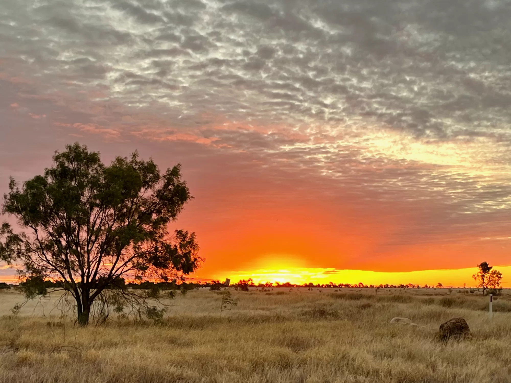 Sunset at the border of QLD and NT