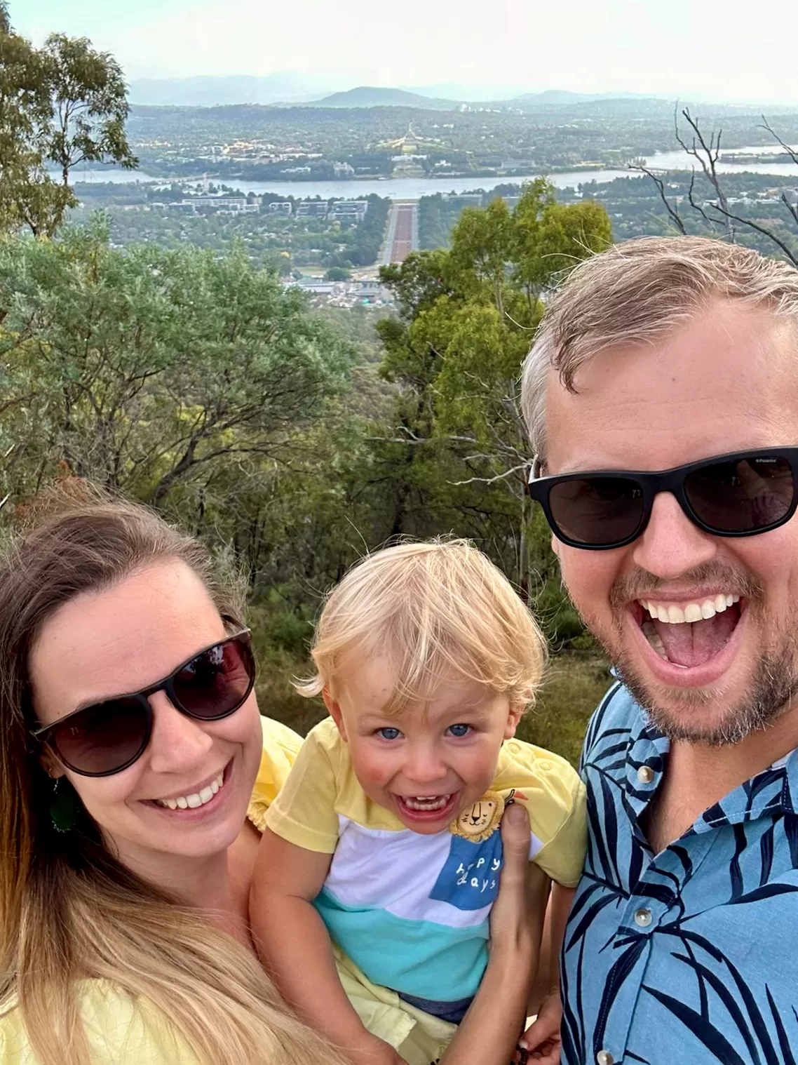 Us at Mount Ainslie Lookout in Canberra, ACT