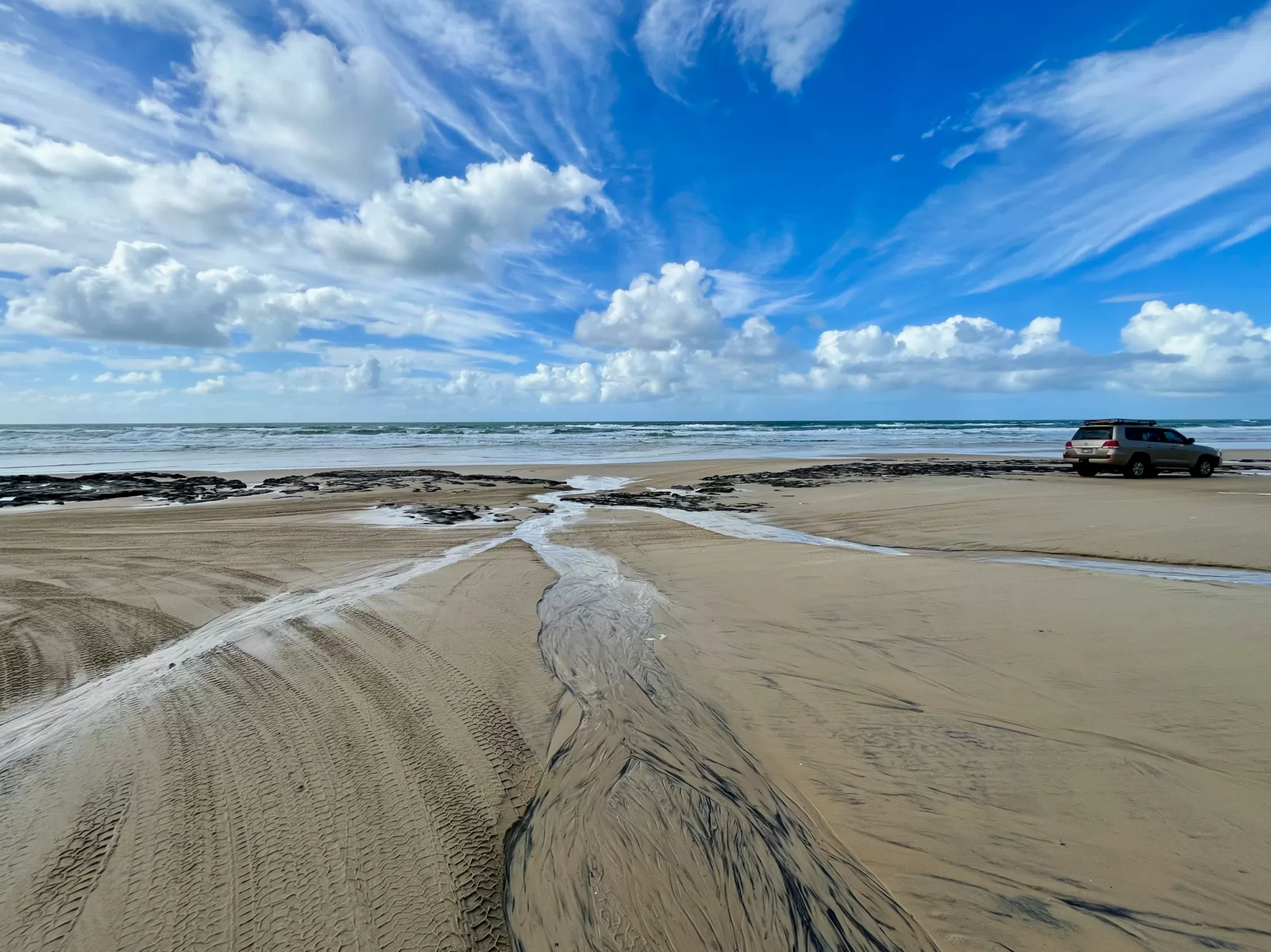 Creek crossing at K´Gari Fraser Island QLD