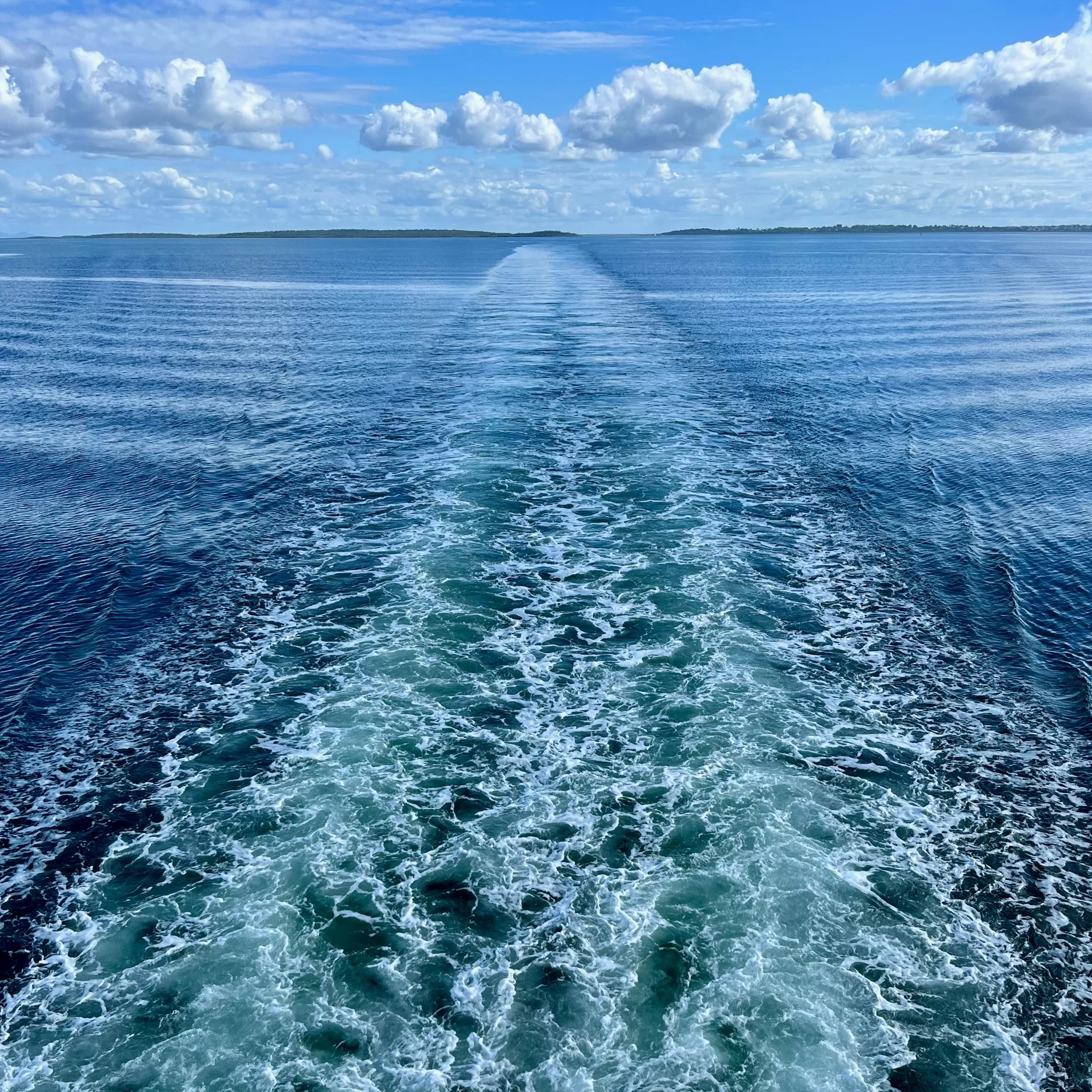 On the ferry to K´Gari Fraser Island QLD